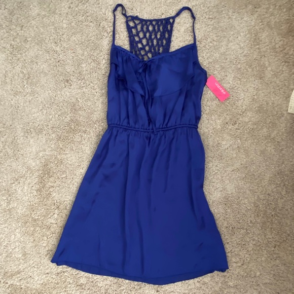 NWT Blue Macrame Dress - Picture 2 of 4